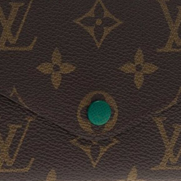 Louis Vuitton | Brown Monogram Canvas Tri-Fold Wallet - Green Colored Interior - Picture 8 of 17